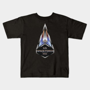 Space Force Official Service Patch -Metallic Colored Version Kids T-Shirt